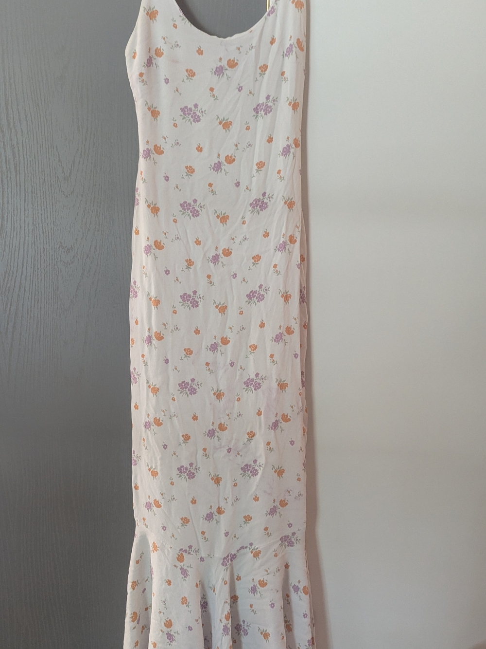 Princess Polly White Maxi Dress with Orange and Lavender Floral Print
